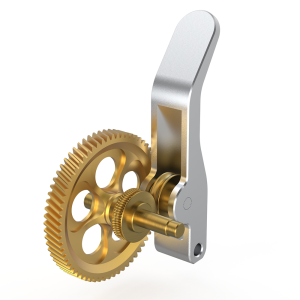 BIQU Panda Claw extruder gear set with golden nano-coated hardened steel gears for Bambu Lab printers