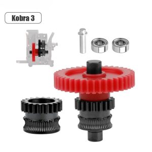 Hardened Steel Dual-Geared Direct Drive Extruder Kit for Anycubic Kobra 3