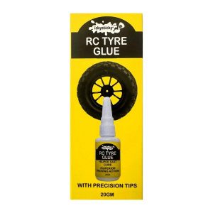 IckySticky RC Tyre Glue 20g with precision applicator tips for RC car tyre mounting