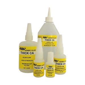 IckySticky Thick CA gel super glue in 20g 50g and 120g bottles with pin cap