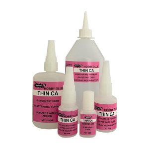 IckySticky Thin CA super glue in 20g 50g and 120g bottles with pin cap