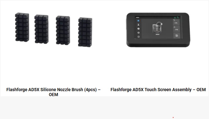 Buy Genuine Flashforge AD5X partsat the Best Prices Only at 3D Radical Prints