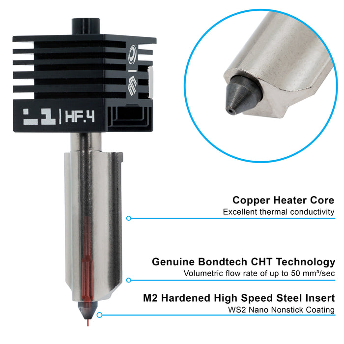 Micro Swiss CHT High Flow Hotend for Bambu Lab A1 / A1 Mini / H2D / H2S - Image 2