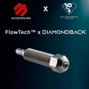 Micro Swiss FlowTech DiamondBack nozzle with polycrystalline diamond tip