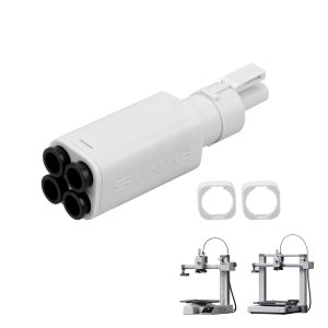 Compatible AMS Lite filament hub for Bambu Lab A1 and A1 Mini connecting four PTFE tubes to the extruder