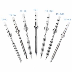 Miniware TS100 TS101 replacement soldering iron tip in stainless steel and red copper